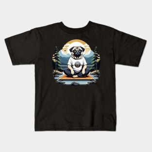 Yoga Pug Kids T-Shirt